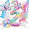 Konoz Einhorn 2. geburtstag mädchen, Einhorn Geburtstagsdeko 2 Jahre Mädchen, Einhorn Luftballons 2. Geburtstag, Einhorn Deko Kindergeburtstag, Deko 2 Geburtstag, Folienballon 2 und Schmetterling Deko