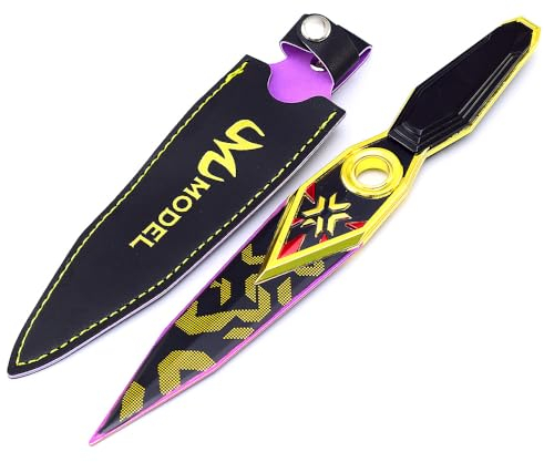Superbuybox Valorant Schwert, Karambitmesser, Kampfsport-Spiel-Kollektion, Schlüsselanhänger, Schreibtischdekoration, Rucksack-Anhänger, Geschenk (Valorant 2023 Champion Kunai Messer, 22,9 cm),