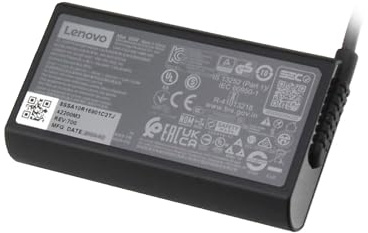 Lenovo 02DL155 Original USB-C Charger 65W Rounded for ThinkPad L390 (20NR/20NS), T590 (20N4/20N5), X390 (20Q0/20Q1), Yoga L390 (20NT/20NU)