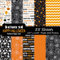 Morcheiong 55 Blatt Halloween-Muster, dekoratives Papier, doppelseitig, für Kartenherstellung, Scrapbooking, Fotoalbum, Dekoration, 10 Designs (Orange, 21 x 28,5 cm)