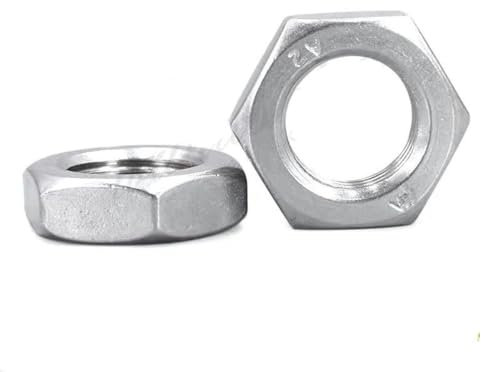 5–10 Stück Feingewinde M6 M8 M10 M12 M14 M16 Steigung 0,75/1/1,25/1,5 304 Edelstahl, flache Sechskantmutter, dünne Kontermutter DIN439-10 Stück M12 x 1,25