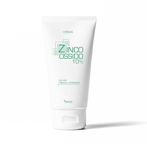 Farmazan Zinkoxid Creme 10 % 250 ml, schützend, beruhigend und feuchtigkeitsspendend, parfümfrei, mit Mandel- und Rizinusöl, Windelwechselcreme, ideal für Rötungen, empfindliche Haut, hergestellt in