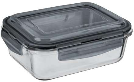 MantraRaj 2 Pack Airtight Glass Food Storage Container 620ml BPA-Free & Leak Proof Silicone Seal Plastic Lids Glass Meal Prep Takeaway Lunch Boxes Microwave, Oven, Freeze & Dishwasher Safe