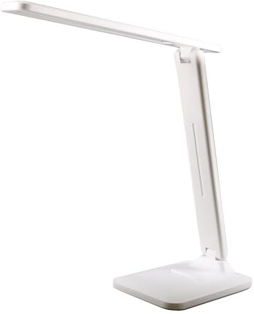 Unilux HALO, Lampe de Bureau LED, 3 Luminosité, Pliable & Portable Lampe Sans Fil, Rechargeable, Tactile, Blanc
