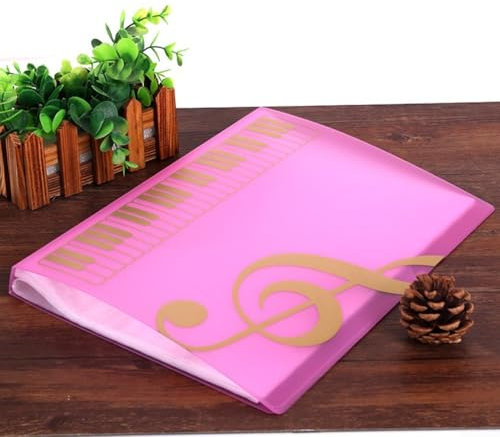 40 Taschen für A4-Notenordner zum Schutz von Dokumenten und zur Aufbewahrung im Büro oder in der Schule (Rosa)