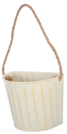 SMASOLO Wall Hanging Planter with Rope, Medium Capacity Outdoor Hanging Flower Pot, Balcony and Garden Decorative Semi-circle Flower Pot for Home Patio Vertical Wall Mounted Plants