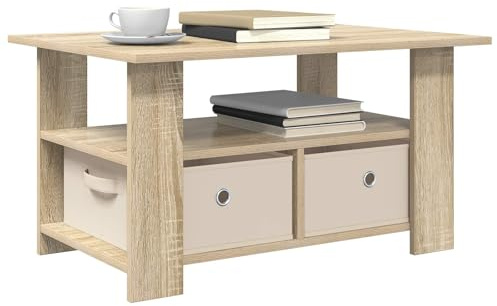 vidaXL Couchtisch Sonoma-Eiche 77 x 55 x 42 cm Holzwerkstoff
