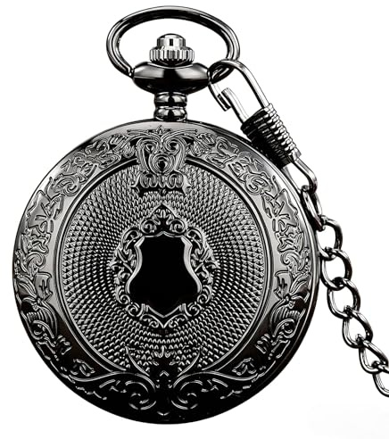 Litinliv Taschenuhr, Vintage Römische Ziffern Skala Pocket Watch, Taschenuhr mit Kette, Klassische Taschenuhren für Herren Damen Weihnachten Kostüm Zubehör Geburtstag Jahrestag Geschenk