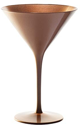 Stölzle Lausitz Bicchieri da Cocktail Elements Bronzo Set da 6, 240 ml – Eleganti Bicchieri Ideali per Martini & Manhattan – Bicchieri Martini in Cristallo Bronzo – Lavabili in Lavastoviglie