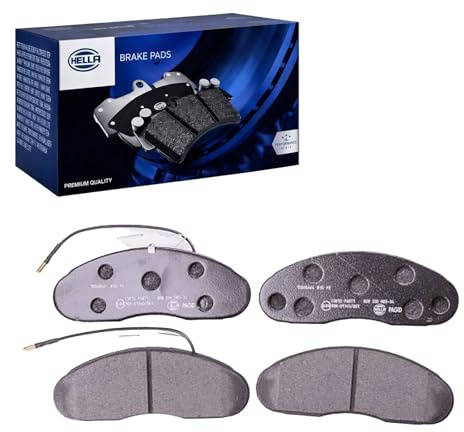 HELLA 8DB 355 005-341 Brake pad set - with integrated wear warning contact