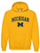 UGP Campus Apparel NCAA Offiziell lizenzierter College – University Team Color Arch Logo Hoodie, Michigan Wolverines Gold, X-Large