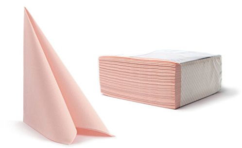 Airlaid Servietten/rosa / 800 Stück (16x50) / 40x40 cm/hochwertige Servietten aus stoffähnlichen Material