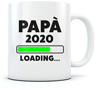 Idea regalo per futuro Papà - loading 2020 - Tazza in ceramica Tazza in ceramica 11 Oz. Bianco