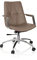 hjh OFFICE 670982 Drehstuhl SARANTO II PU Taupe Sessel im Retro-Look mit Rollen, höhenverstellbar, Kunstlederbezug