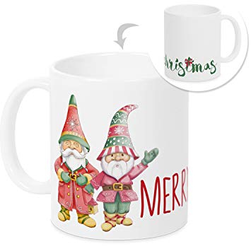 GRAZDesign Tasse Weihnachtswichtel, Weihnachtsbecher Weihnachtstasse, Kaffeebecher Geschenk Idee für Kinder und Erwachsene, Keramik 330ml