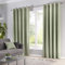 Fusion Sorbonne 100% Cotton Eyelet Lined Curtains, Green, 66 x 54 Inch, 50% 50% Polyester, W168cm (66) x D137cm (54)
