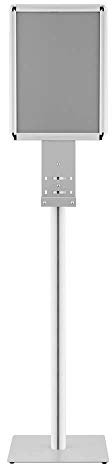 ERSTEHILFESHOP Desinfektionsmittel-Ständer mit DIN A3-Rahmen, für Flaschen bis Ø 9,5 cm, 150 cm, Art.-Nr. 607860