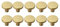 10PCS Round Cabinet Single Hole Knob, Medium Brushed Brass Gold Handles Pulls for Kitchen Cupboards Door Cabinet Drawer