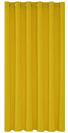 Deconovo Verdunkelungsvorhang Ösen Thermogardine Blickdicht Vorhang Wohnzimmer Thermo gegen Kälte Thermogardine Hitzeschutz Dicke Thermovorhang Kälteschutz, 214x203 cm(HöhexBreite), Senfgelb, 1 Stück