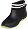 SMajong Bottines de Pluie Femme Homme Bottes en Caoutchouc Chaussure de Jardin Imperméable Bottes Chelsea Boots Noir Vert Coton GR.41