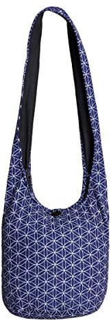 PANASIAM Shoulderbag Flower of Life, in blue, L