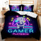 AYMAING Bettwäsche Bettbezug Gamepad Thema Muster Bettbezug und Kissenbezug Easy Care für Jungen Jugendliche Gamer Kinder Videospiele Bettwäsche Set