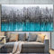 Moxiaa 5D Diamant Painting Bilder Groß Blaue Seenlandschaft DIY Diamond Painting Set Full Groß Crystal Strass Stickerei Kreuzstich Kunst Handwerk Leinwand Wall/Eingang/Büro Dekorationen 80x160cm