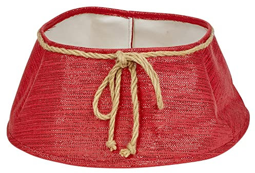 URBNLIVING Elegante copribase per albero di Natale (rosso)