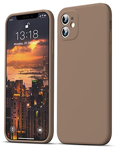 GOODVISH Compatible with iPhone 11 6.1 inch | Ultra Slim Liquid Silicone Case | Upgraded Camera and Screen Protection | 360 ° Full Covered Shockproof Cover (New Brown)