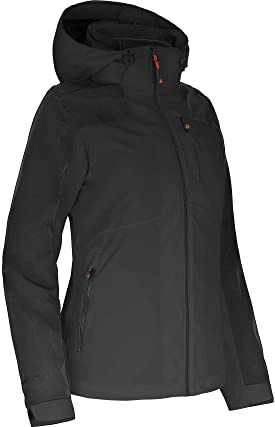 Bergson KURRIKA Doppeljacke | Damen Regenjacke, Fleece Innenjacke, 20000 mm Wassersäule, Black [900], 36 - Damen