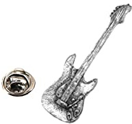 ppm03 E-Gitarre auf Anstecknadel aus feinem englischen Zinn, von Created By Jake