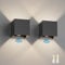 Klighten 2PCS Outdoor Wall Light with Motion Sensor, Waterproof IP54 Outside Wall Lamps with Sensor, Adjustable Beam Angle, Natural White 4000K, Dark Grey (G9 LED Bulb Include)