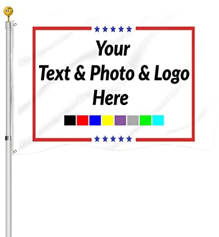 Benutzerdefinierte Flagge, 12,7 x 20,3 cm, fügen Sie Ihren eigenen Text/Foto/Logo benutzerdefinierte Flaggen für Garten, Außenbereich, personalisierte Flaggen, Banner, 15,7 x 2,3 m, einseitig