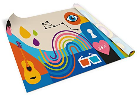 Coloray Klebefolie Möbel Dekofolie Folie auf der Kommode Selbstklebende 100x50 cm auf den Schränken Matt Aufkleber - Street Art Pop Art