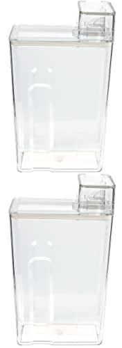 YARNOW 2 Pièces Distributeur de Détergent à Lessive Vide Bouteilles de Détergent à Lessive Transparentes Récipient de Stockage de Détergent Liquide Rechargeable pour Salle de Bains