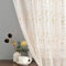 TERLYTEX Durchscheinende Vorhänge in Weiß und Gold, metallisch glitzernd, goldfarben, 213 cm Länge, für Wohnzimmer, Stangendurchzug, Sichtschutz, glitzernd, 132 x 213 cm, 2 Schals, Gold und Weiß