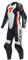 Dainese Grobnik Lady 1PC perforiert Damen Einteiler Lederkombi Racing Suit, BLACK/WHITE/FLUO-RED, 44
