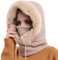LIAOPUFUS Damen Strickmützen Hut im Winter Fliegermützen Heißer Mützen Caps Dicke Wolle Hat (Beige)