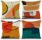 ASDCXZ 4 Stück Kissenbezug Boho 50x50 cm, Modern Abstrakt Kunst Sonne Linie Farbe Grün Dekokissen Kissenbezüge Kissenhülle Waschbar Polyester Flachs Textil Polster Kopfkissenbezug Kissen Bezug