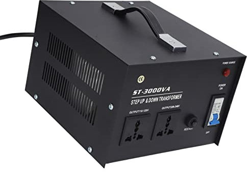 Transformateur de Convertisseur de Tension 3000W 5000 Watt Heavy Duty Step Up Down AC 110V / 120V / 220V / 240V Protection de Disjoncteur de Convertisseur de Puissance