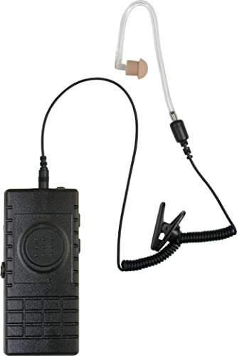 PRYMEBLU® BTH-300-MAX is Multi-Functional Bluetooth Lapel Microphone for Two-Way radios, cellphones, and Tablets for PoC Apps (BTH-300-MAX-KIT3 with Bullet™ Series Clear Tube Earphone)