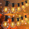 Romwish LED Lichterkette Außen, 45M Outdoor Lichterkette Glühbirnen mit 75+2 G40 LED Glühbirnen Wetterfest Dimmbar Warmweiß Aussenlichterkette Retro Lights Birnen für Terrasse Balkon Garten