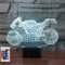 SUPERHONGJIHAO Nachtlicht für Kinder, 3D-Motorrad-LED-Lampe mit Fernbedienung 16 Farbwechsel Geburtstagsgeschenk für Kinder