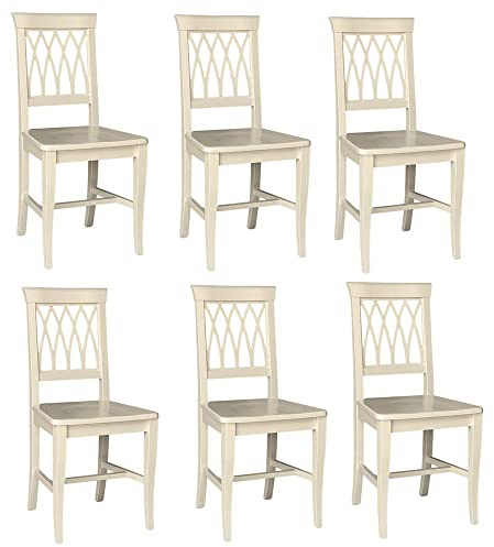 okAffareFatto di Zimbardi Costanza Stuhl aus Atheenie Elfenbein lackiert mit massivem Sitz x 6