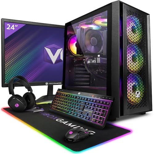Vibox VII-101 PC Gaming Completo • Monitor 23 • Intel Core i7 12700KF 5,0GHz • Nvidia RTX 5060 Ti 8GB • 16GB RAM • 1TB NVMe SSD • Windows 11 • WiFi