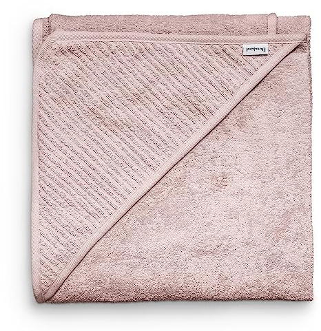 Ehrenkind® Kapuzenhandtuch | Babyhandtuch mit Kapuze aus kuschelig weicher Bio-Baumwolle | Badetuch in 100x100 cm | Rose | Badehandtuch Kinder | Als Baby Erstausstattung Neugeborene oder Baby Geschenk