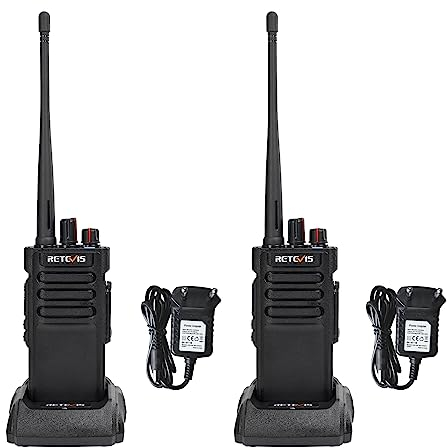Retevis RT29D Ricetrasmittente Professionale Lunga Distanza, Walkie Talkie DMR, Impermeabile IP67, 3200mAh, Robusto, Ricetrasmittente Digitale per Magazzino, Fattoria (Nero, 2 Pezzi)