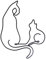TYLCC Metall Wandkunst Dekor Minimalistische Abstrakte Katze Wanddekoration Metall Katze Wandkunst Linienzeichnung Wandkunst Dekor Metall Wanddekoration für Wohnzimmer Schlafzimmer Wand (von Angesicht