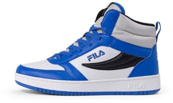 FILA REGA NF mid Teens Sneaker, White-Prime Blue, 38 EU