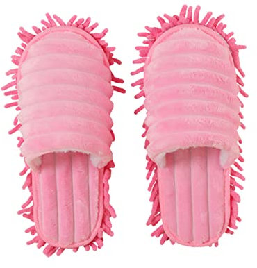 Healifty 1 Paar Hausschuhe Drinnen -Sandalen Für Frauen Pantumblas De Mujer Hara Mikrofaser-mopp Pantoffel Aus Mikrofaser Schuhschutz Besen Boden Plüschschuhe Männer Und Frauen Haar